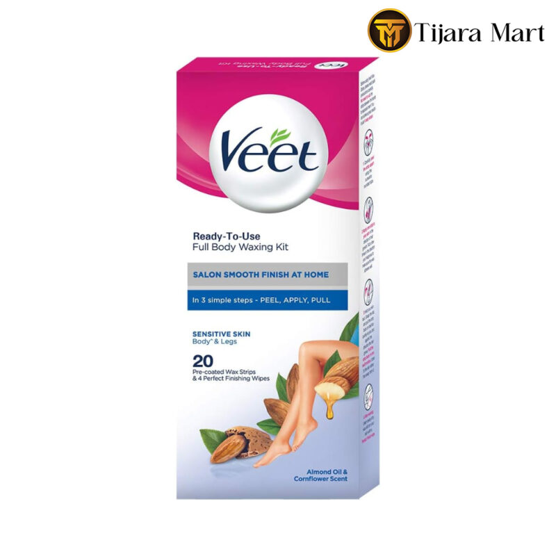 Veet Professional Waxing Strips Kit - For Sensitive Skin, 8 pcs