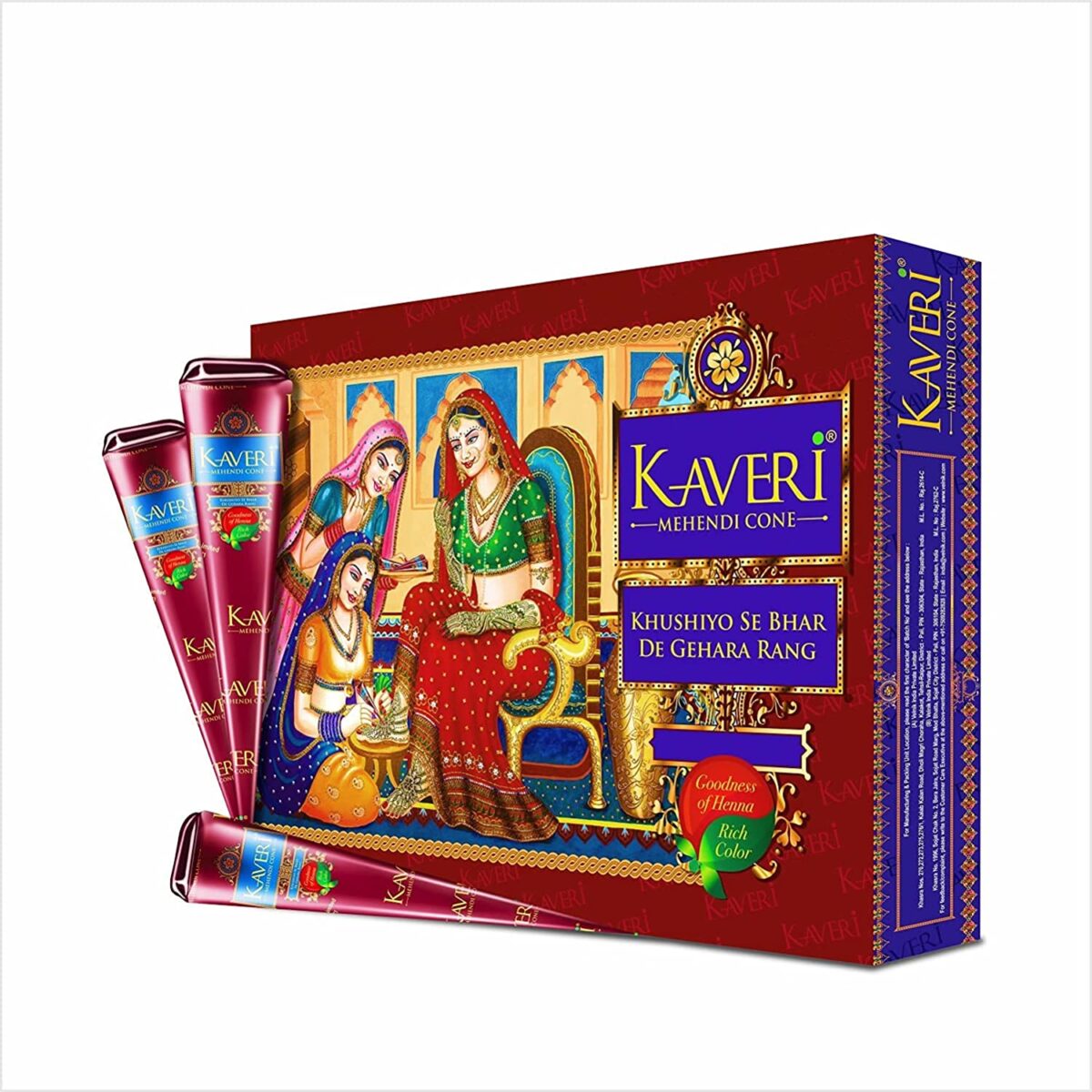 Kaveri Mehendi India – 12 Cone Box